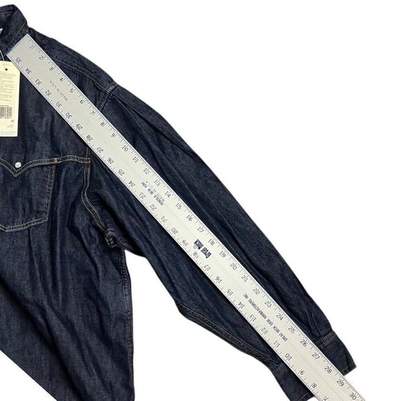 Levis Shirt WMNS XL Payton Western Denim Pearl Snap Rodeo Cowboy Jean Ranch LS - Picture 8 of 11